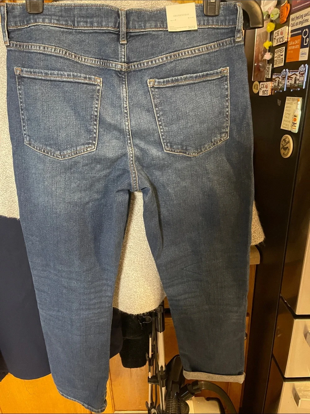 Banana Republic Girlfriend mid-rise Jeans Women 31/12 Blue Denim - Picture 9 of 11
